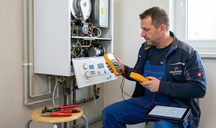 Wartung einer Gastherme